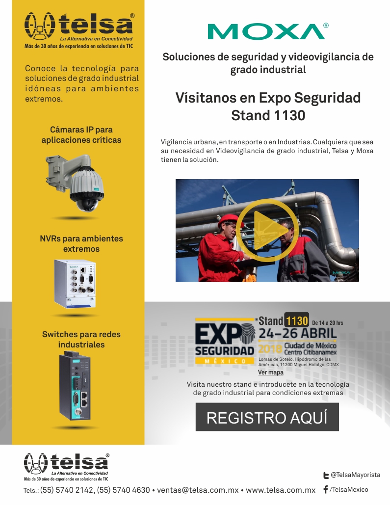Telsa invita a Expo Seguridad Mexico 2018, ¡Regístrate!