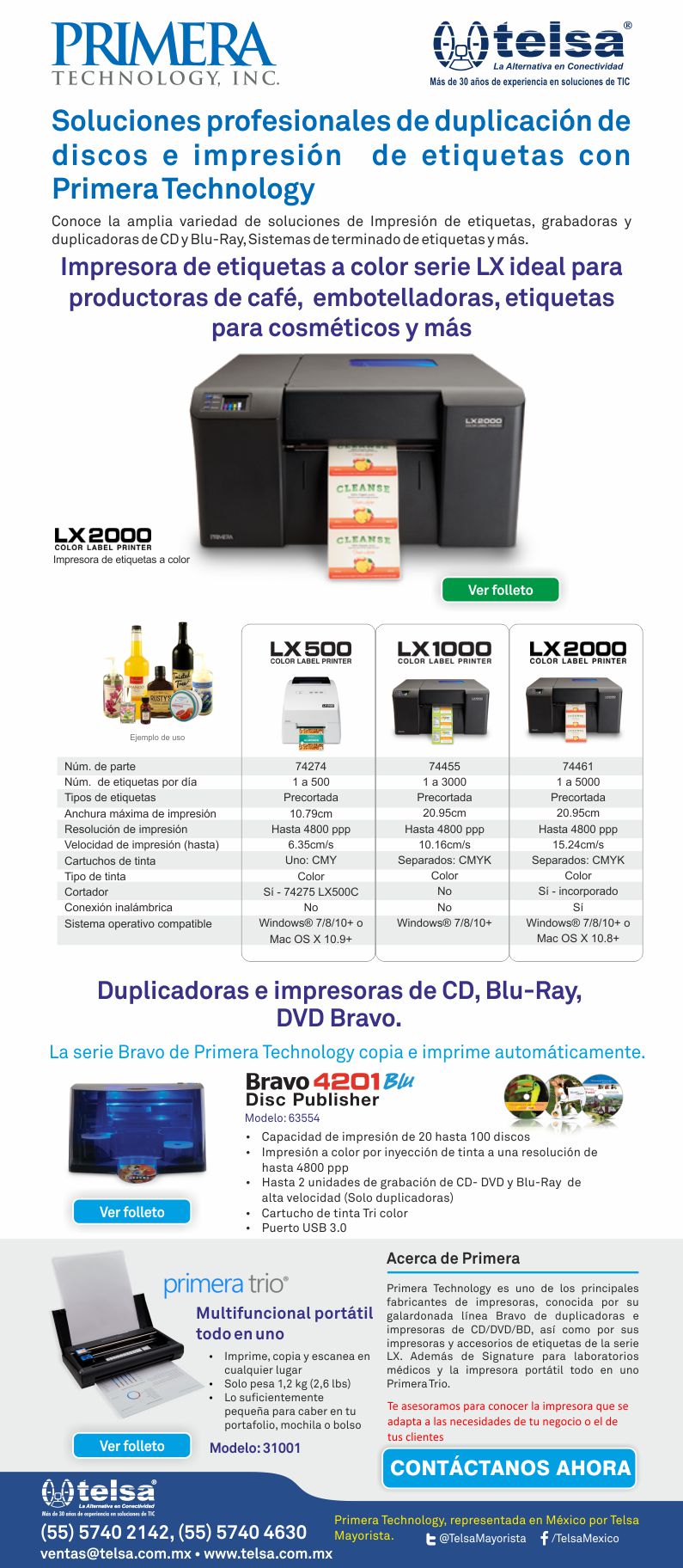 Soluciones profesionales de duplicación de discos e impresión de etiquetas con Primera Technology